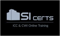 A black and white logo for the si certification