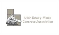 A logo for the utah ready-mix concrete association.