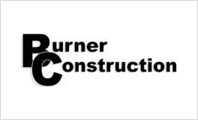 A black and white logo of burner construction.