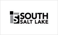 A black and white logo of the city of south salt lake.