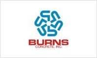 A logo of burns concrete inc.