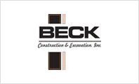 A logo of beck construction and excavation inc.