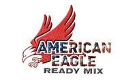 A red eagle with the words american eagle ready mix in front.