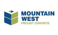 A logo of mountain west precast concrete