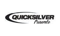 A black and white logo of quicksilver concrete.