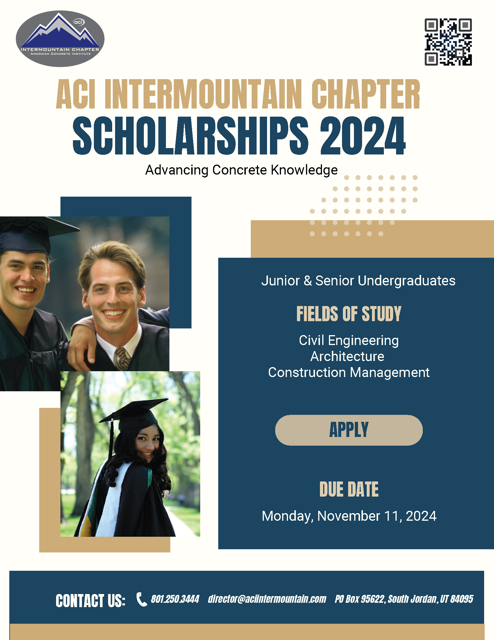 ACI Intermountain 2024 Scholarship Flyer